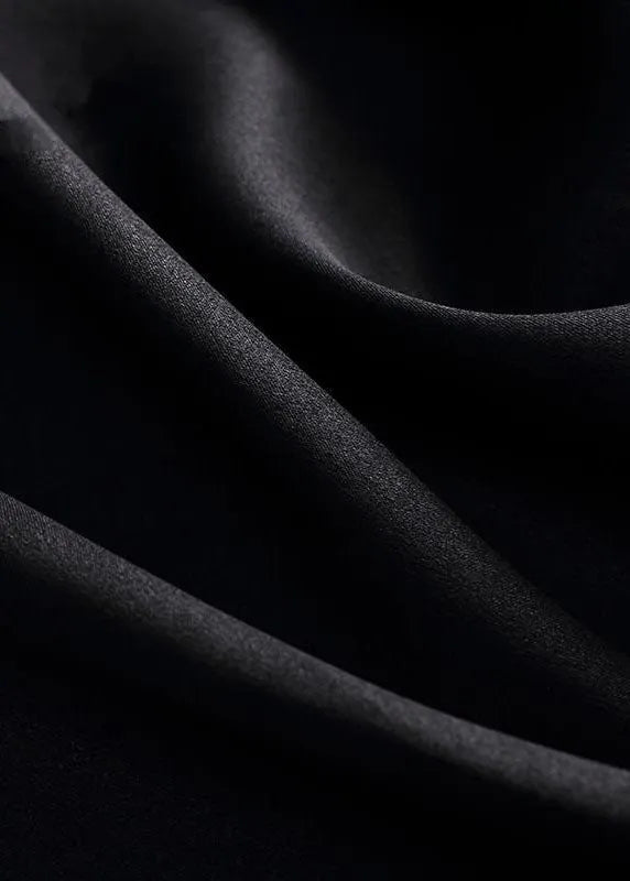 Black Embroideried Patchwork Silk Cardigans Summer