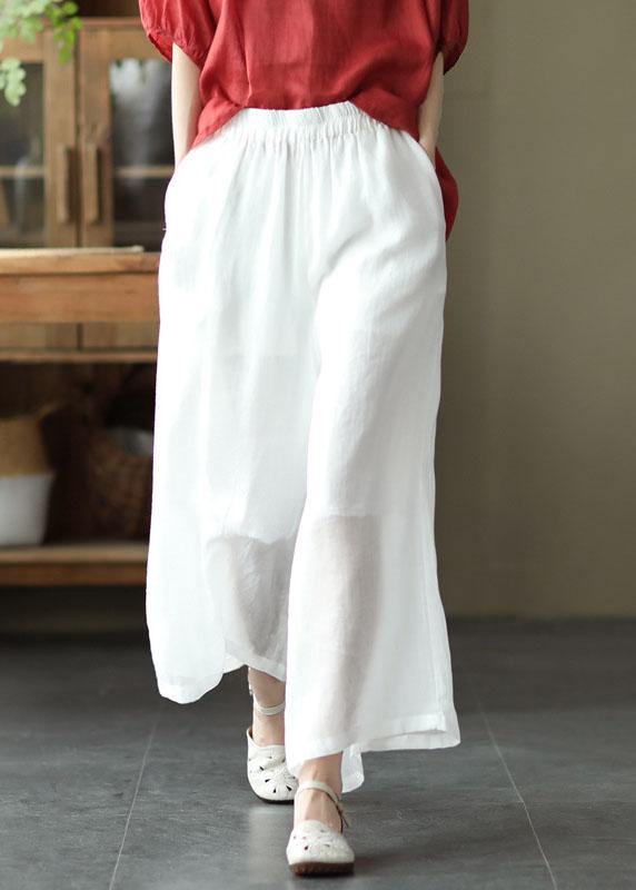 Chocolate Summer Ramie Wide Leg Pants