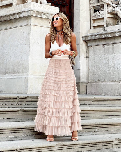 Skirt With Ruffled Trim