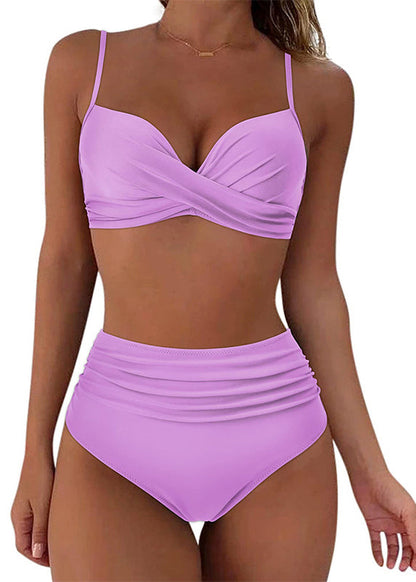 Green Cinched Top and Panty Swimwear Set