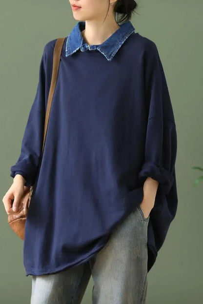 Limited Stock- Stitching Color Contrast T-shirt