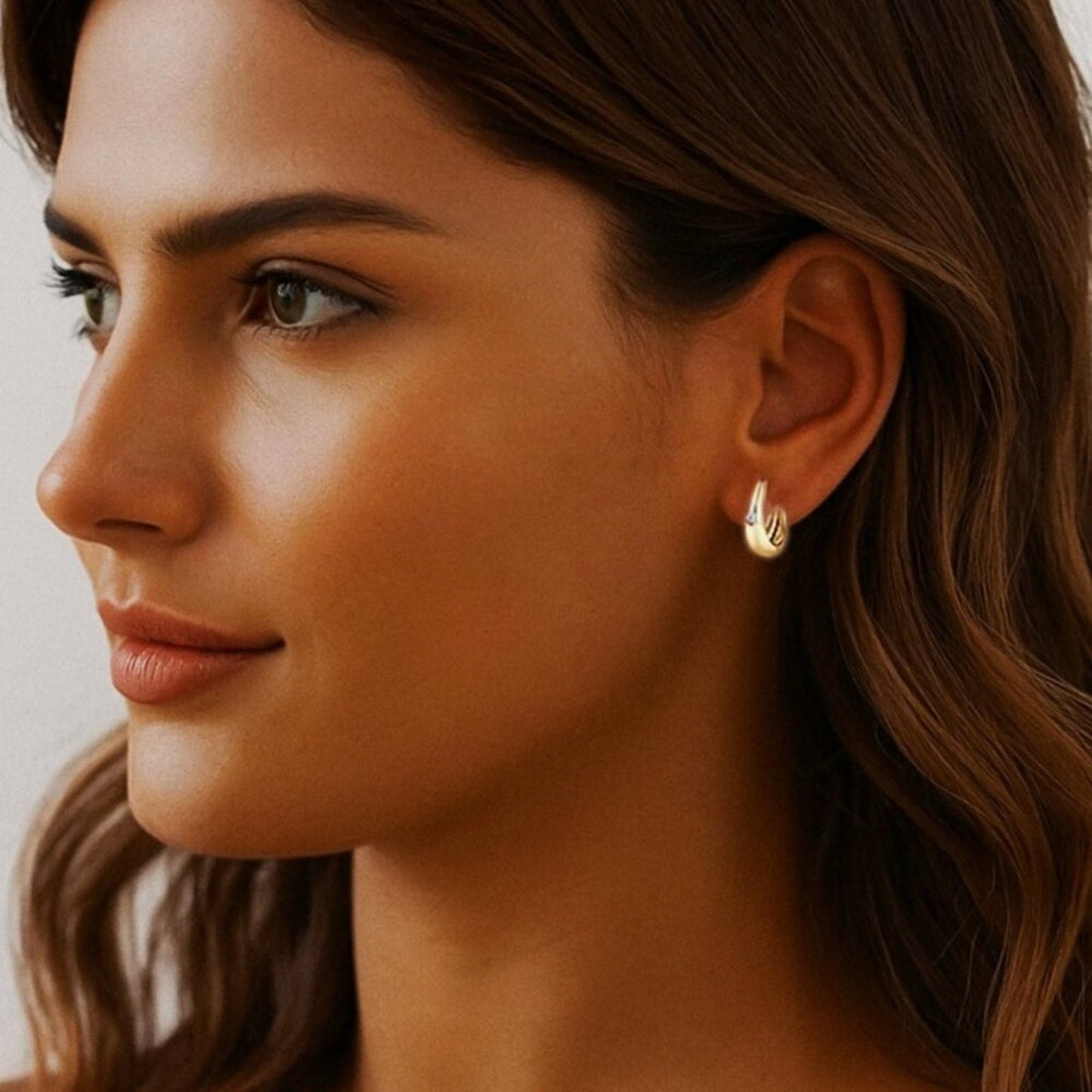 "georgia" Lab Diamond Hoop Earrings 0.06 Ct