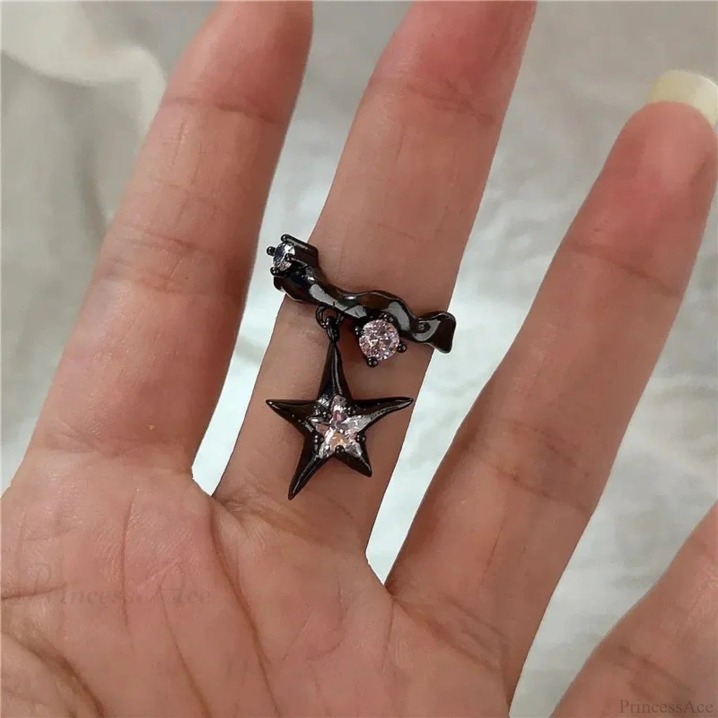 Gothic Cross Heart Ring