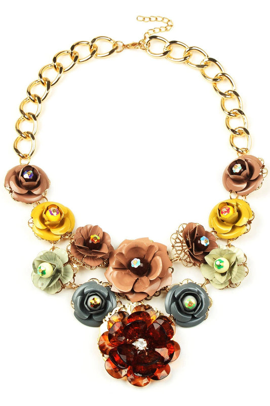 Bonfilia Necklace: Brown / Taupe