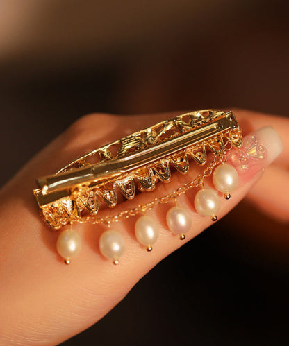 Rainbow Alloy Pearl Enameling Tassel Hairpin