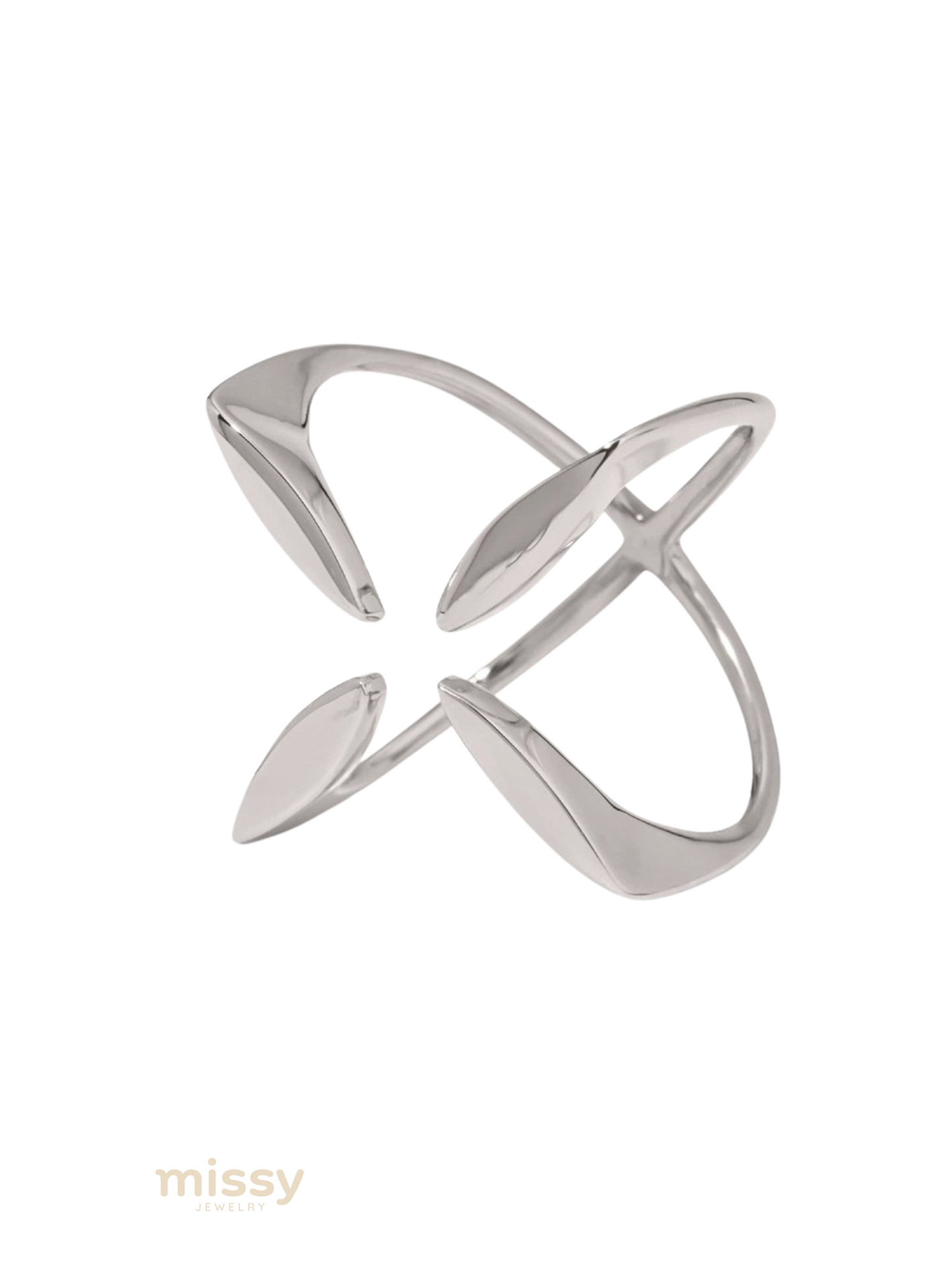 Clarice Crossover Band Ring