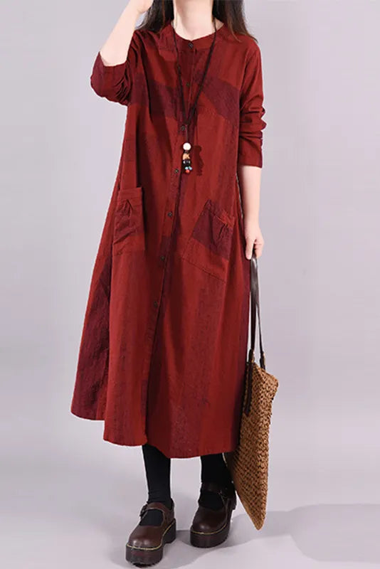 New Style Loose Long-sleeved Dress Shirt Skirt