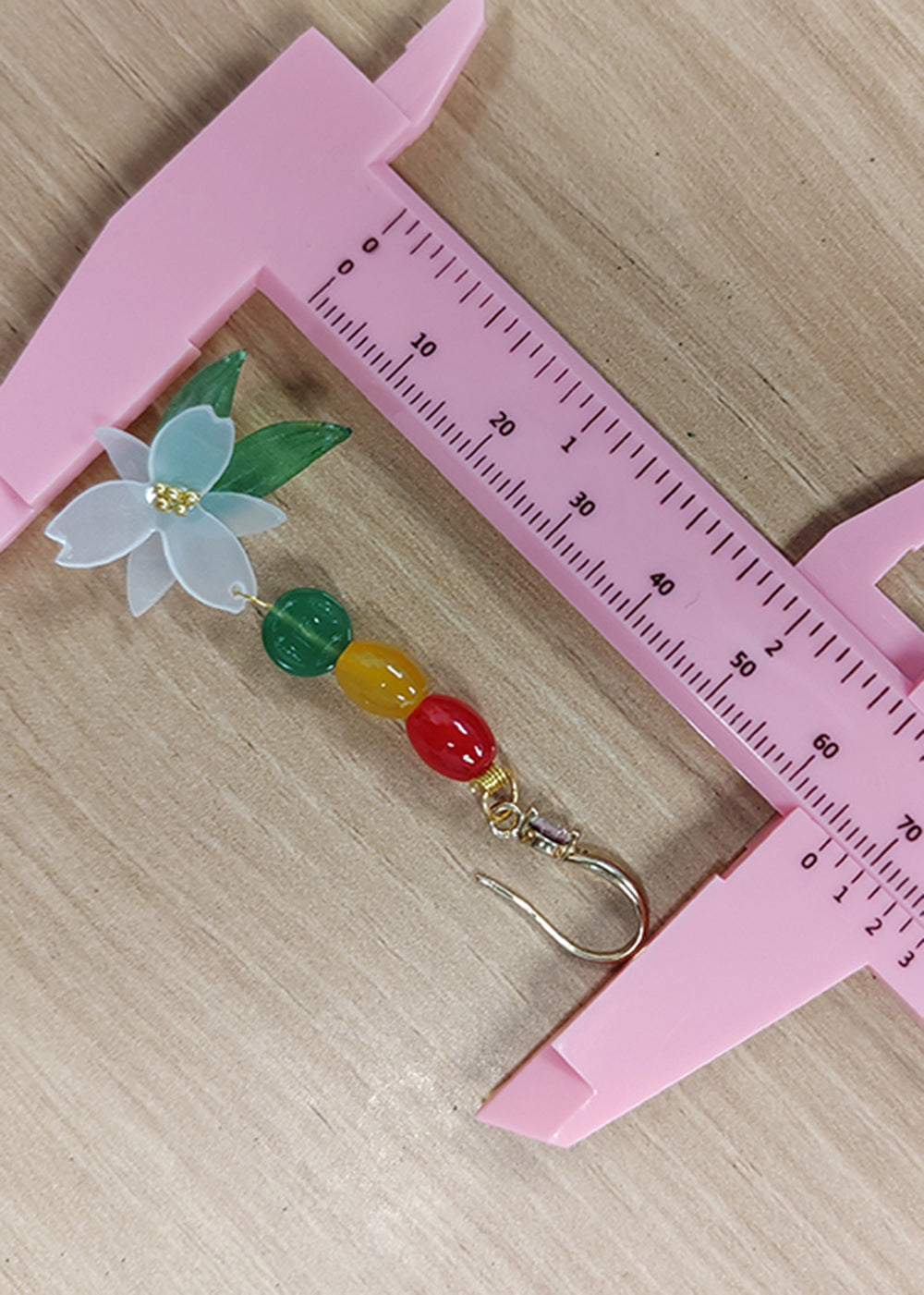 Jade Lotus Flower Zircon Drop Earrings