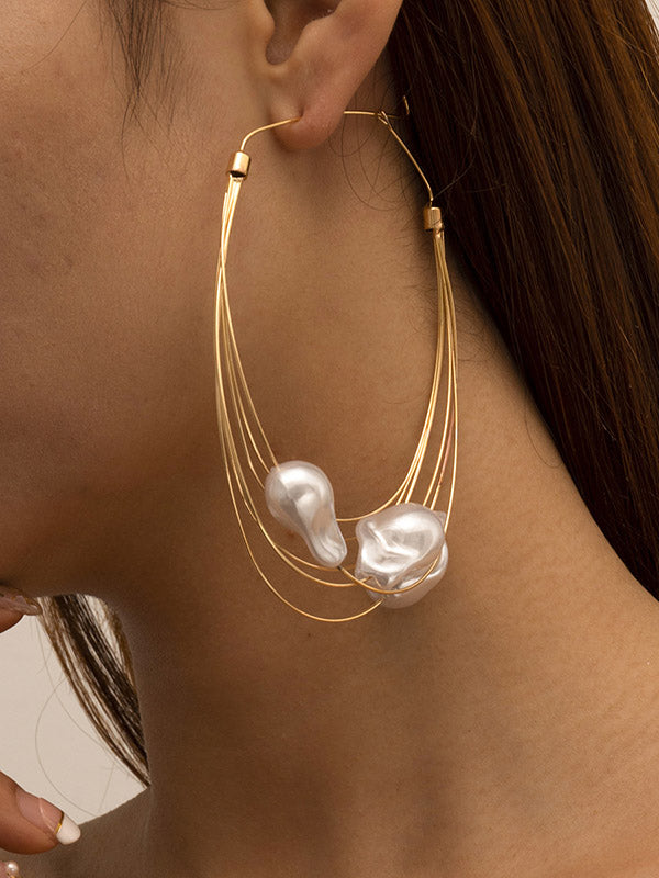 Normcore Tasseled Pearl Ear-ring