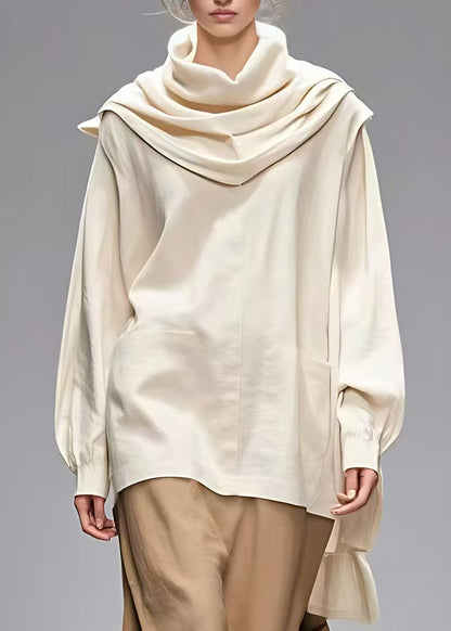 Colorblock Turtleneck Long Dress Long Sleeve