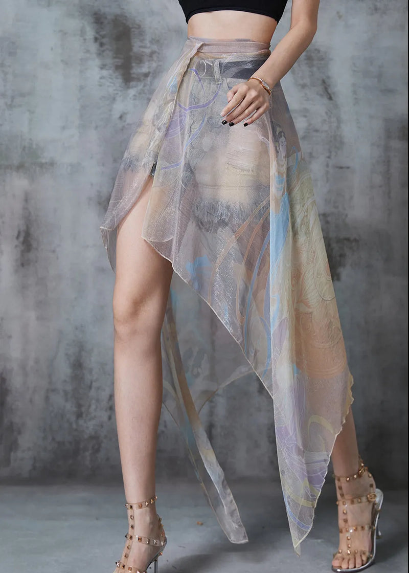 Silm Fit Patchwork Tulle Denim Beach Hot Shorts Skirt Summer