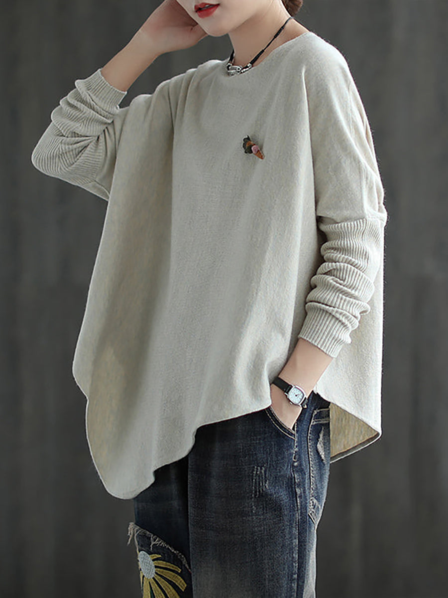 Irregular Hem Loose Sweater