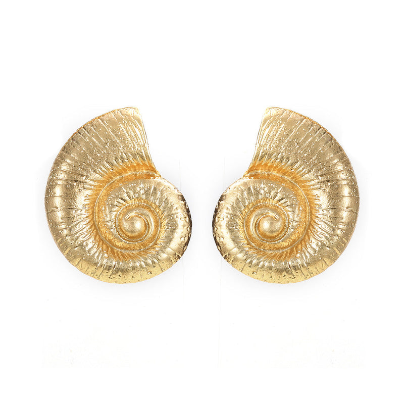 Fake Beach Style Conch Alloy Stud Earrings