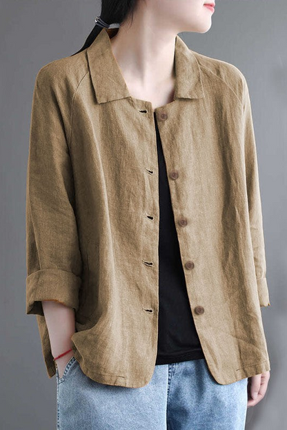 New All-match Cotton Linen Jacket