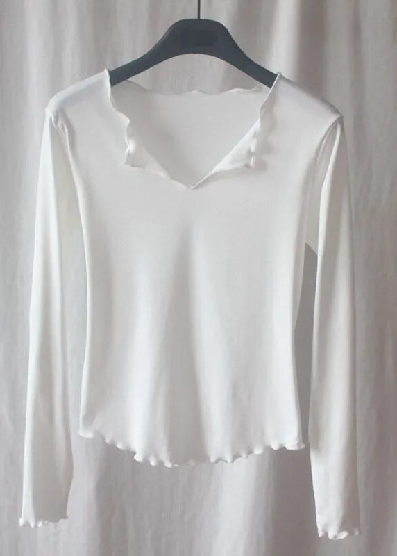 Modern Grey V Neck Ruffled Short Sleeve Yoga Top