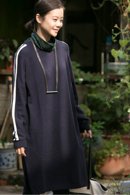 Streak Loose Kintwear Dress, Sport Pullover Dress