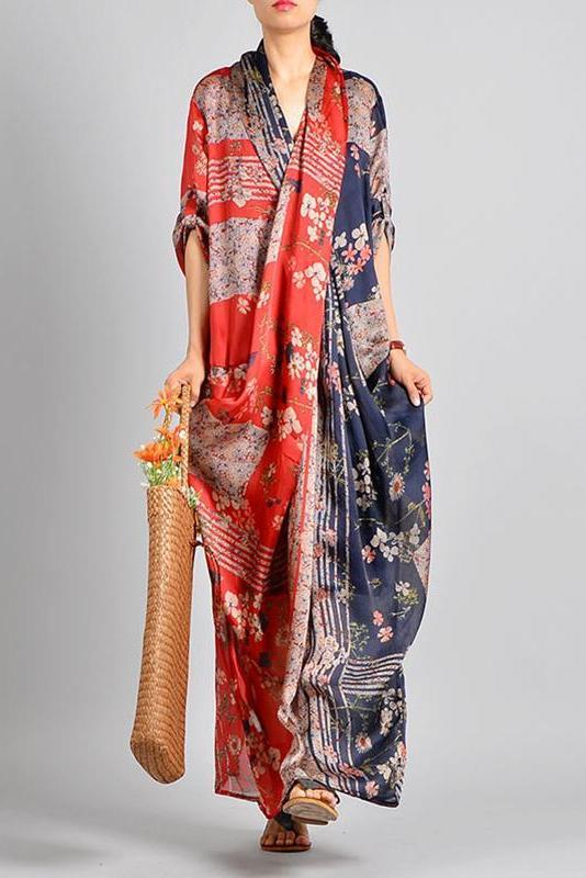 Limited Stock- Spliced Print Tencel Dress