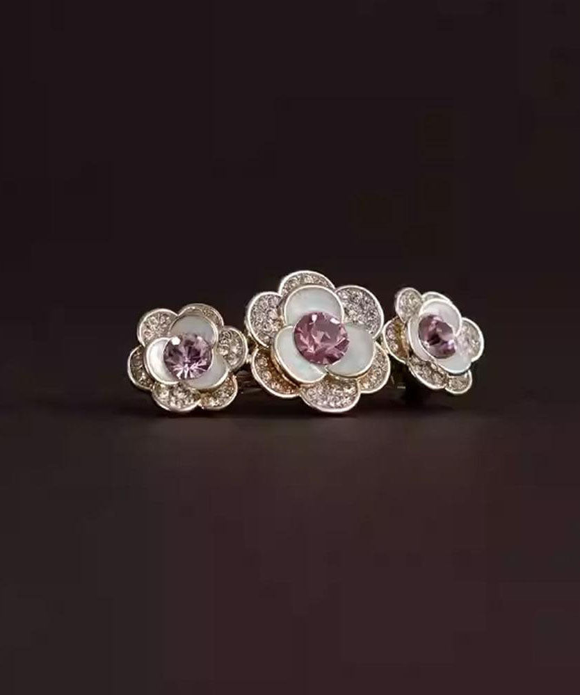 Light Purple Alloy Zircon Hairpin