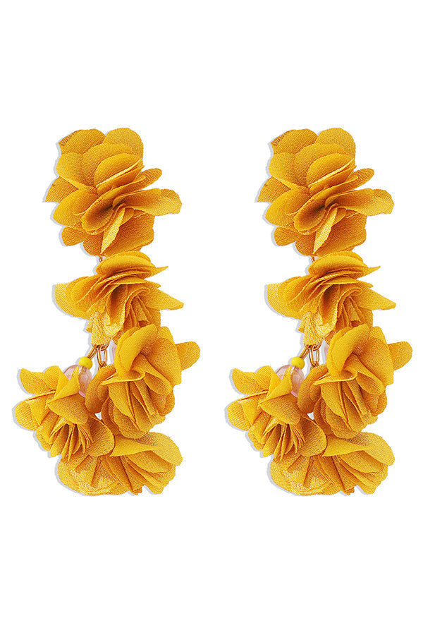 Style Colorful Flower Tassel Earrings