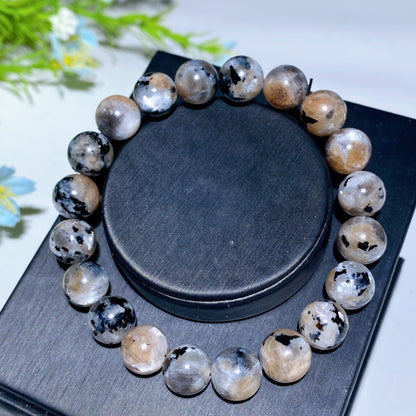 5-10mm Prehnite Moonstone & Ocean Jasper Healing Bracelet