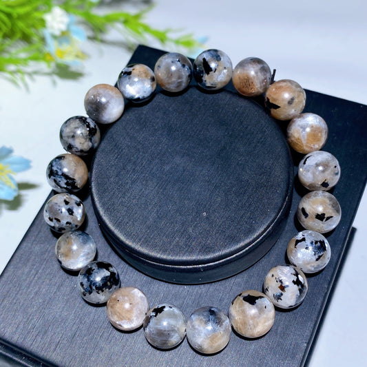 5-10mm Prehnite Moonstone & Ocean Jasper Healing Bracelet