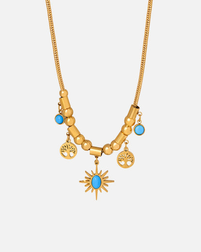 Miya Turquoise Charm Necklace