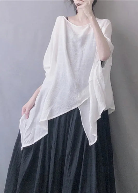 White O-neck Top Summer
