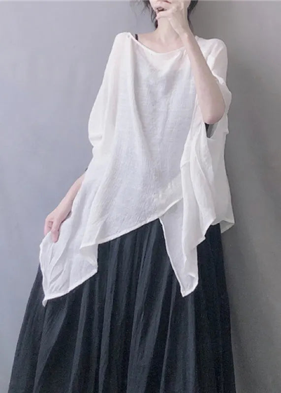 White O-neck Top Summer