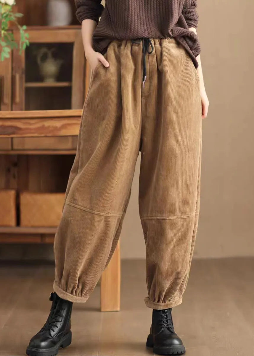 Diy Yellow Oversized Warm Fleece Pants Trousers Spring