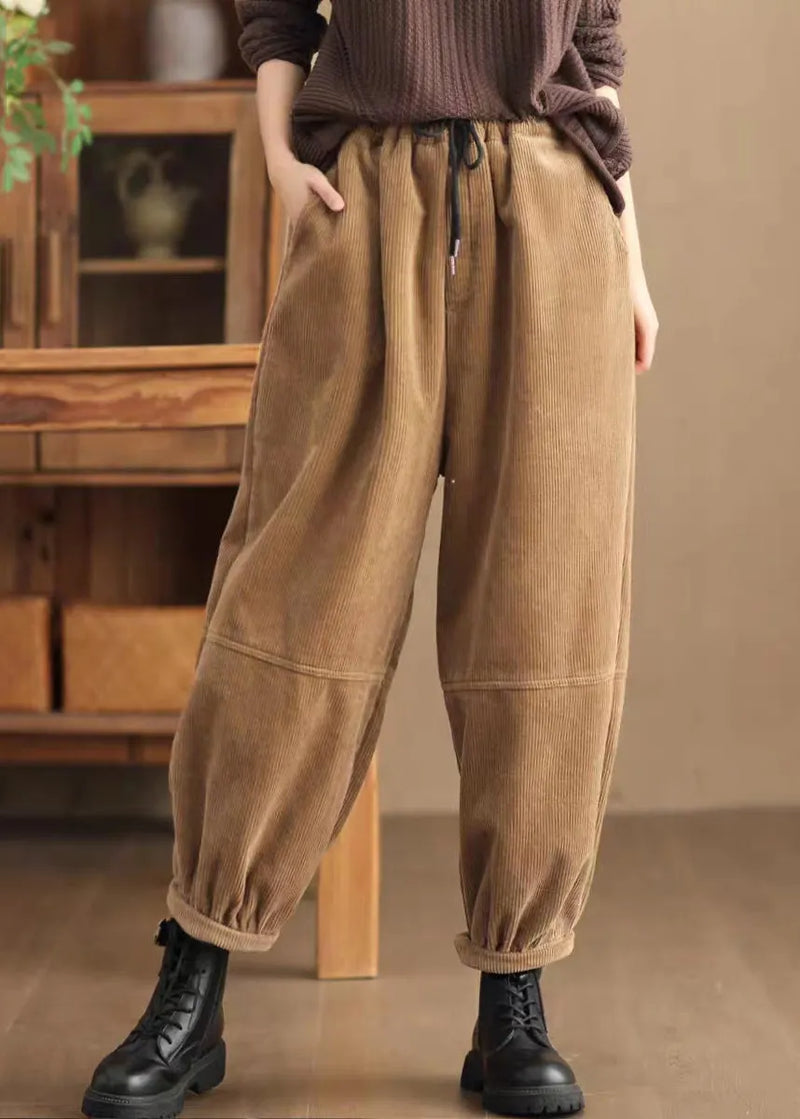 Diy Yellow Oversized Warm Fleece Pants Trousers Spring