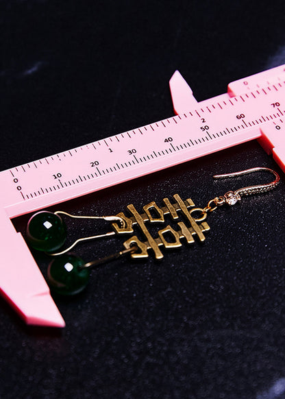 Turquoise Wedding Copper Drop Earrings