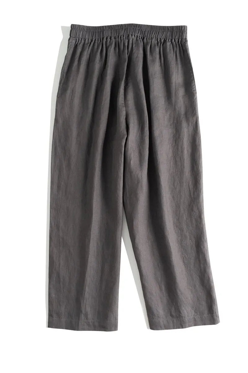Loose Linen Pants Drawing Summer Trousers
