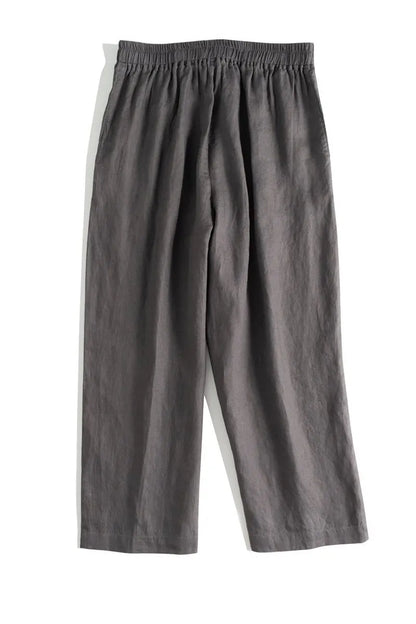 Loose Linen Pants Drawing Summer Trousers