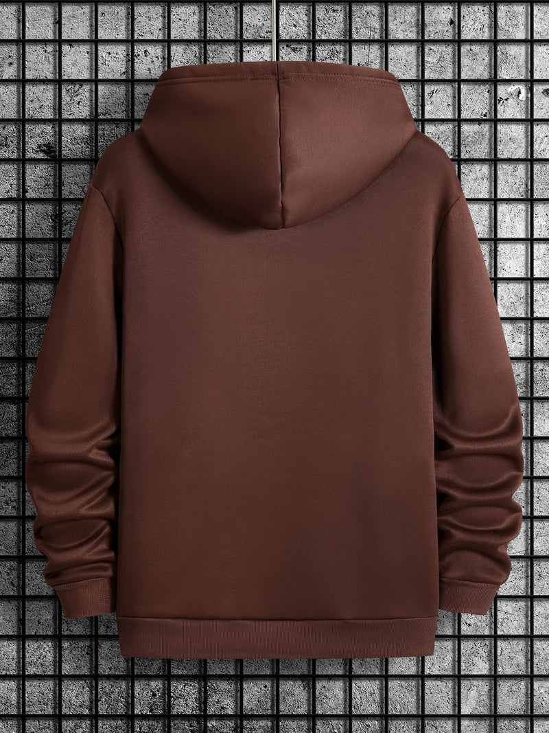 Christmas Hoodie with Reindeer Print Polyester Merry Christmas Design
