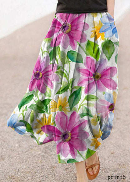 Jade Purple Flower Linen Linen Shirt Dress