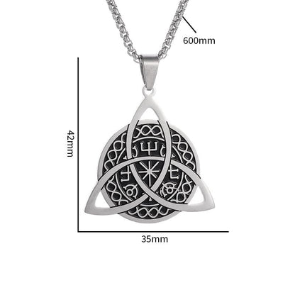 Norse Compass Triquetra Necklace