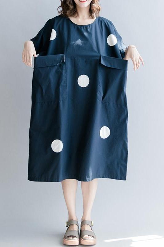 Dot Cotton Long Dresses Clothes