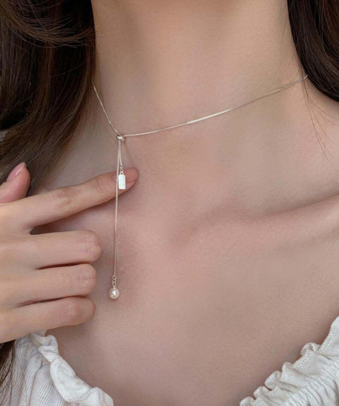 Gold Srerling Silver Overgild Pearl Pendant Necklace