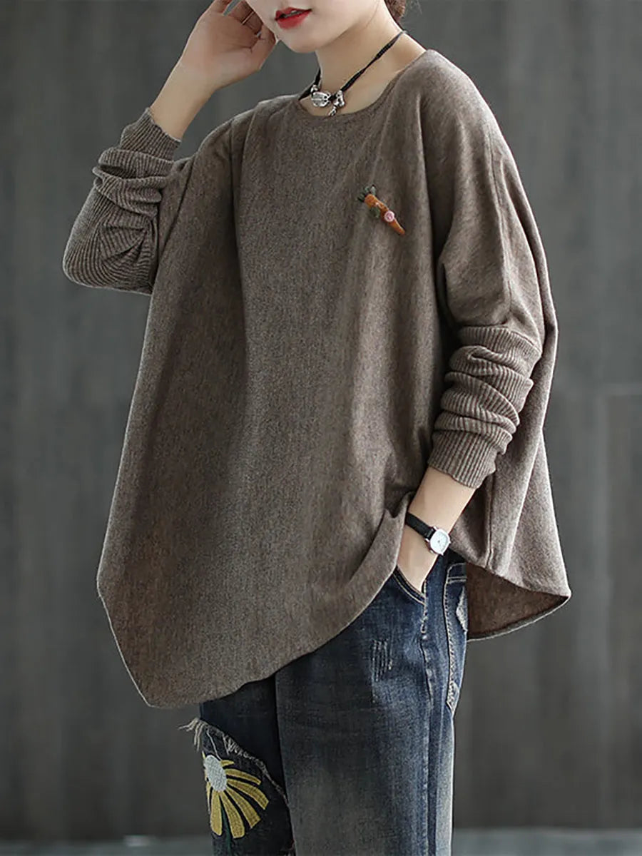 Irregular Hem Loose Sweater