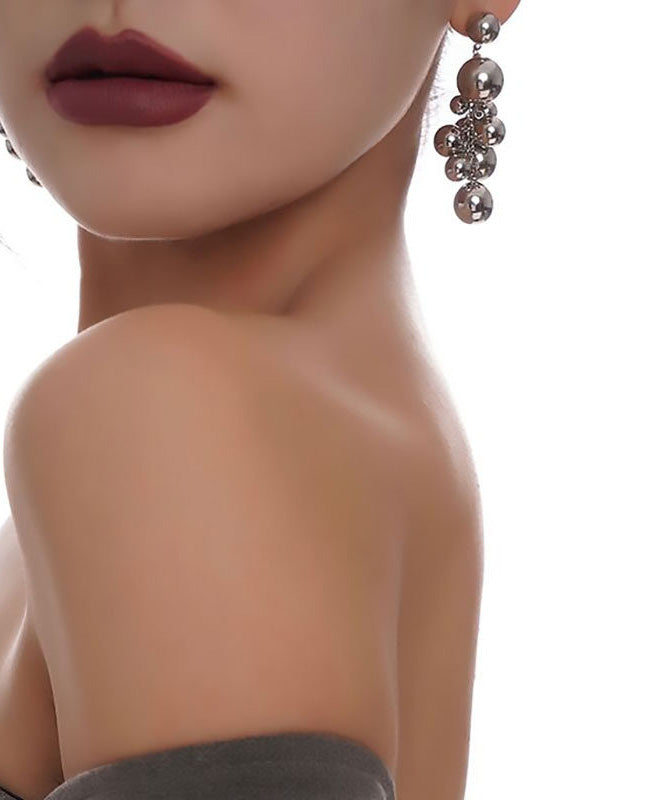Japanese and Korean Bead Tassel Stud Earrings
