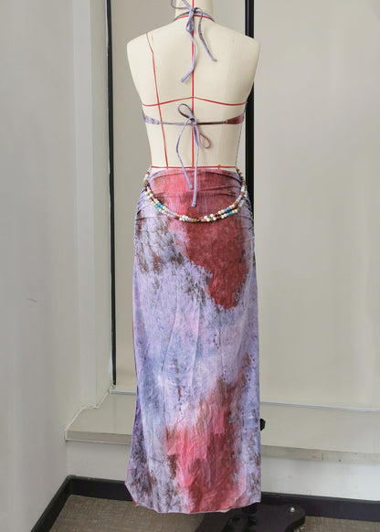 Backless Lace Up Long Dress New Style