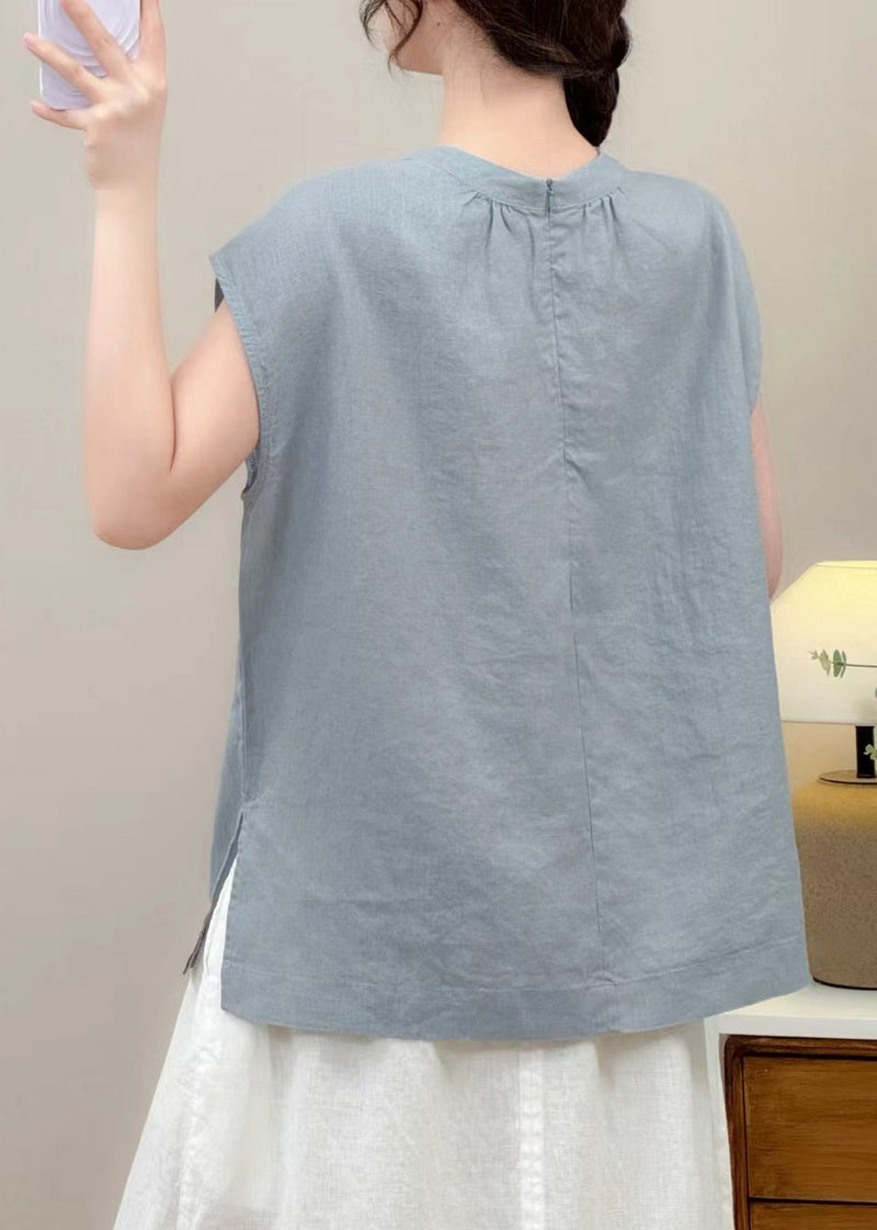 Unique Yellow Oversized Wrinkled Linen Shirt Summer