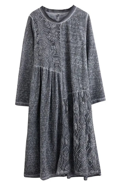 - Lace Panel Dress