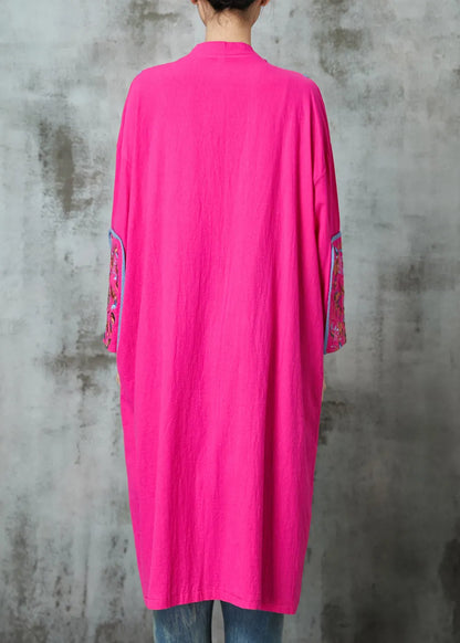 Rose Print Linen Loose Cardigan Spring