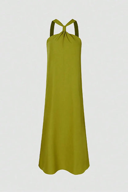 Simplicity Slit V Neck Sleeveless Dresses