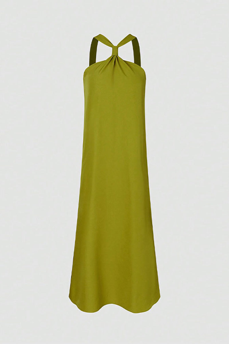Simplicity Slit V Neck Sleeveless Dresses