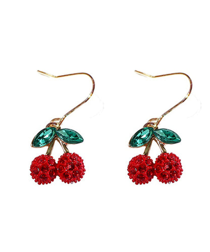 Gold Copper Overgild Cherry Drop Earrings