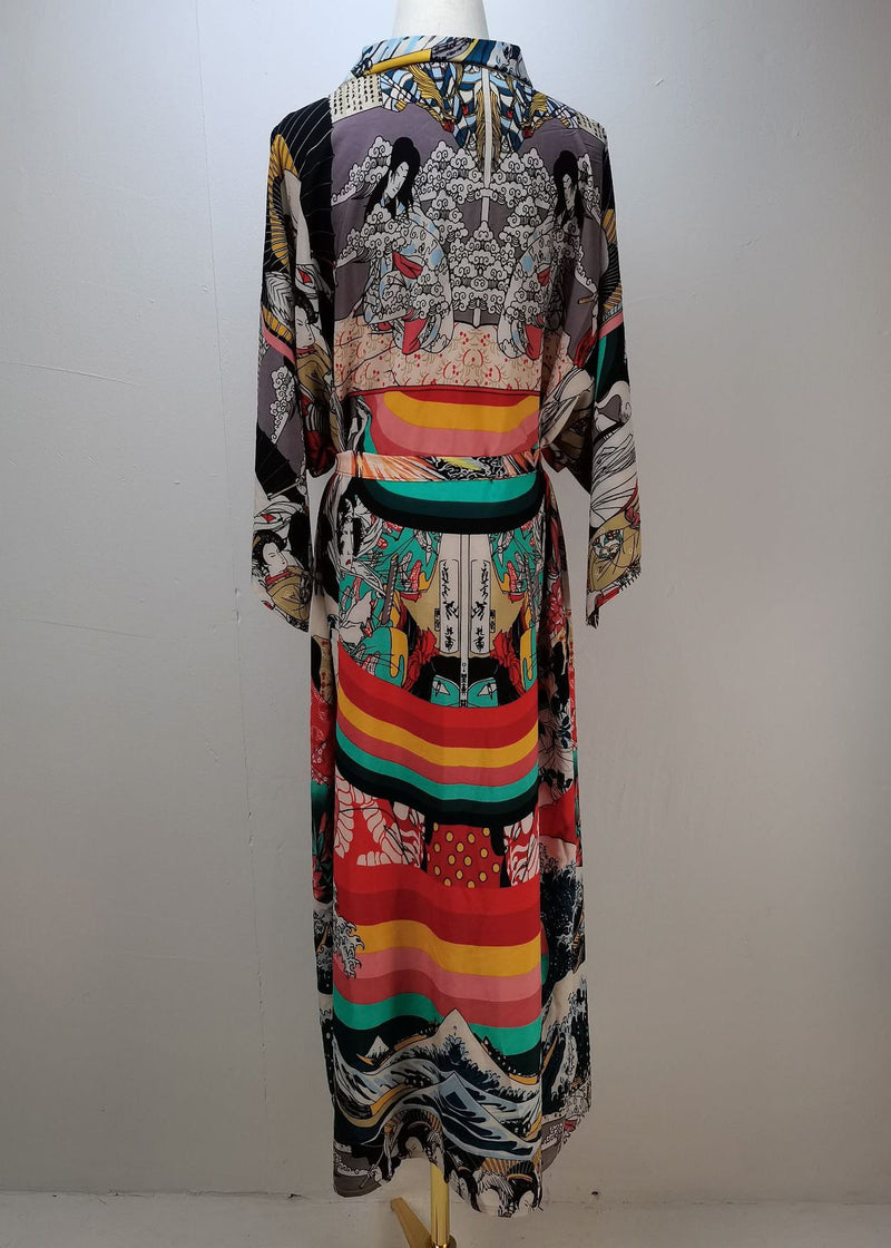 Japanese Kimono Printed Beach Vacation Cardigan