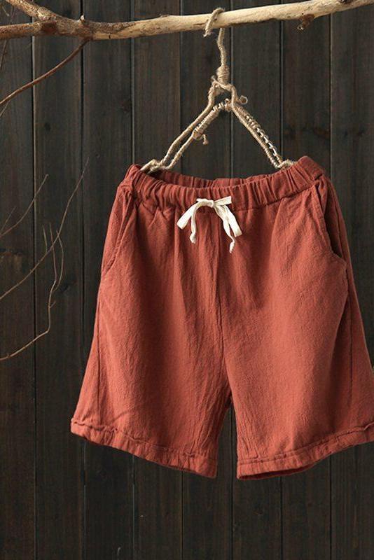 Summer Linen Loose Cord Shorts