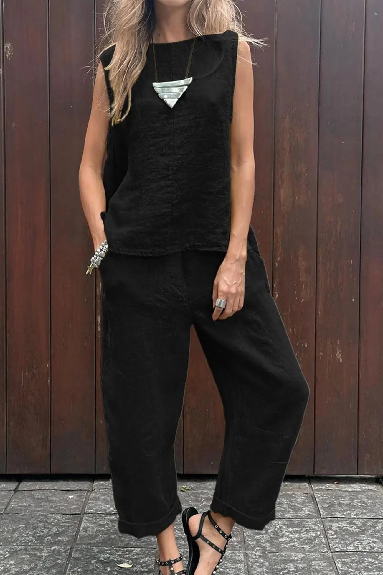 Tank Top Long Pants Set